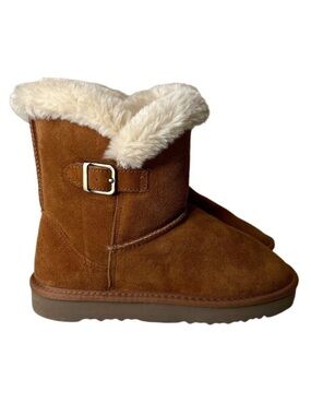 Macy's Style & Co Brown Suede Leather Faux Fur Lined Boots Size 7